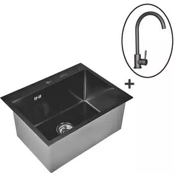 Набор мойка WISENT WS35848B/WGER019B/W4998-3-U