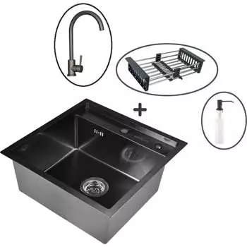 Набор мойка WISENT WS35050B/WGER019B/W405B/W302644B/W4998-3-U