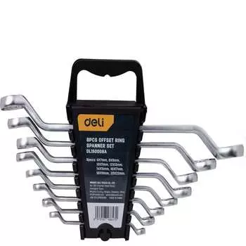 Набор накидных изогнутых гаечных ключей DELI DL150008A 98320