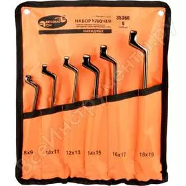 Набор накидных ключей автоdело чернаясталь 6 шт. сумка 35360 13653