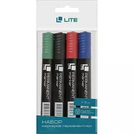 Набор перманентных маркеров LITE PERMANENT PML01-4