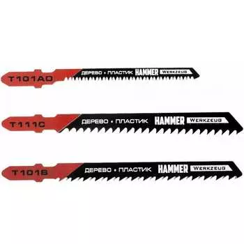Набор пилок по дереву и пластику для лобзика Hammer