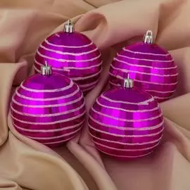 Набор пластиковых шаров Зимнее волшебство