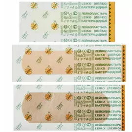 Набор пластырей leiko 15шт фитнес-актив на тканевой основе 3 размера 3 цвета с европодвесом 213536 630255