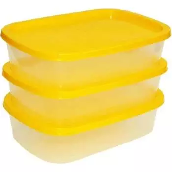 Набор прямоугольных контейнеров для СВЧ и заморозки Умничка