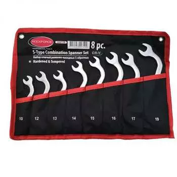 Набор рожково-накидных s-образных ключей rockforce 8пр. rf-50811a