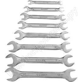 Набор рожковых гаечных ключей зубр мастер 8 шт. 27010-h8