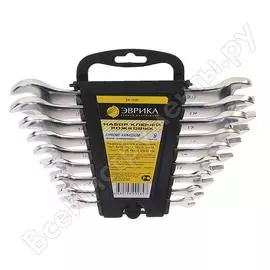 Набор рожковых ключей 6-22мм холдер 9 предметов эврика er-11091