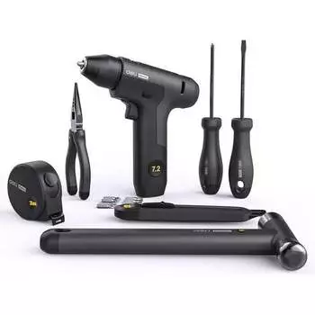 Набор ручного инструмента и шуруповерт DELI Home Series Black HT0208 170248