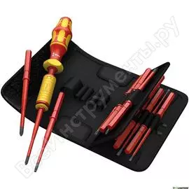 Набор с динамометрической отверткой wera kraftform kompakt vde 15 extra slim 1, 1,2-3 нм, 15 предметов we-059291