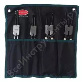 Набор съемников стопорных колец на полотне rockforce 4 пр, l-280мм rf-60411a