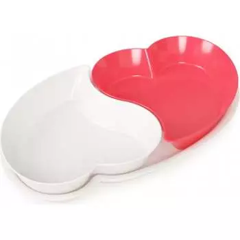 Набор салатников ЗПИ "Альтернатива" Ромео и Джульетта бело-красный М1202