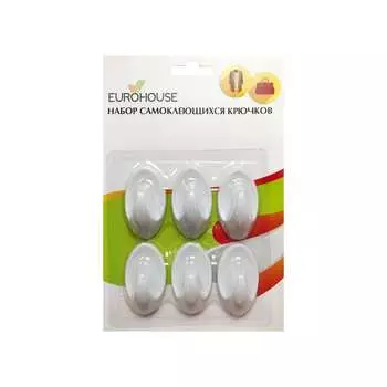 Набор самоклеящихся крючков EUROHOUSE 8048
