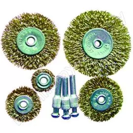 Набор щеток-крацовок со шпилькой для дрели РемоКолор 45-5-001