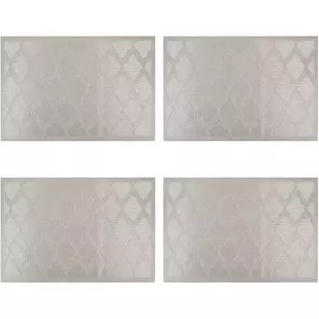 Набор сервировочных салфеток Nouvelle Серебряный ромбик 9903336-1-Н4