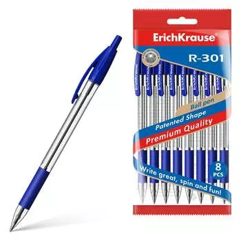 Набор шариковых автоматических ручек ErichKrause R-301 Classic Matic&Grip 56618