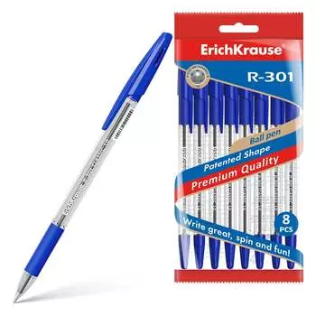 Набор шариковых ручек ErichKrause R-301 Stick&Grip Classic 56617