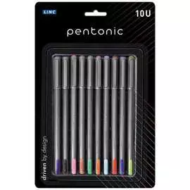 Набор шариковых ручек LINC PENTONIC SILVER 7024/10/ASST