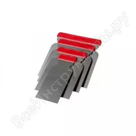 Набор шпателей японского типа из пластика 4 шт. 50, 80, 100, 120 мм corte 1624c