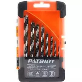Набор спиральный сверл по дереву Patriot 815010103