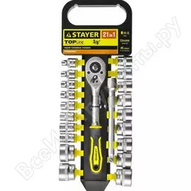 Набор торцевых головок STAYER STANDARD 27752-H21