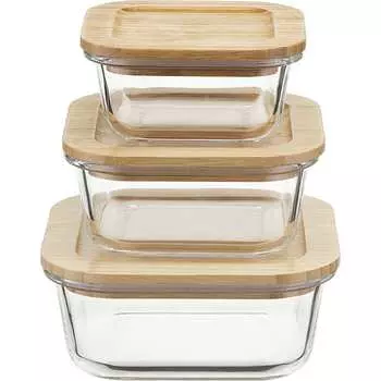 Набор стеклянных квадратных контейнеров Smart Solutions