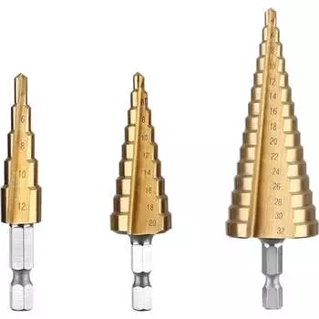 Набор ступенчатых сверл DEKO