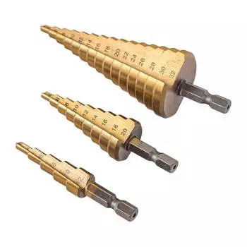 Набор ступенчатых сверл KROFT 551401