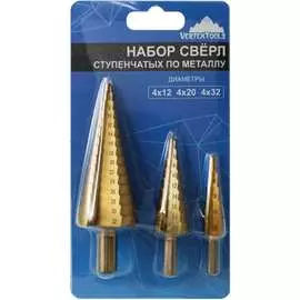 Набор ступенчатых сверл vertextools 4-12-4-20-4-32