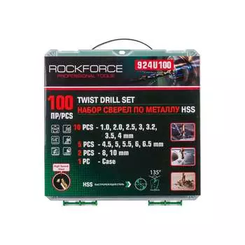 Набор сверел по металлу Rockforce RF-924U100