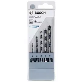 Набор сверл (hex; 5 шт) по металлу hss pointteq bosch 2607002824