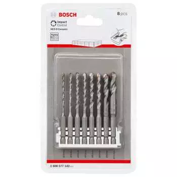 Набор сверл hex-9 ceramic impact control (3-10 мм) 8 шт. bosch 2608577142