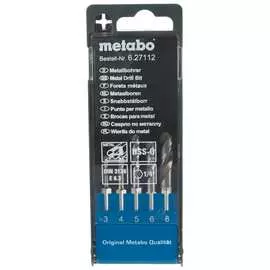 Набор сверл hss-g (5 шт. 6-гр хвостовик) metabo 627112000