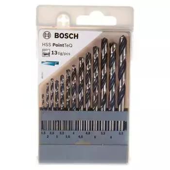 Набор сверл hss pointteq 1.5-6.5 мм, 13 шт. bosch 2608577349