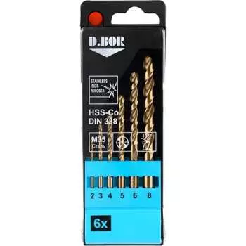 Набор сверл по металлу D.BOR COBALT D-TD-338-CO5-PS1-06