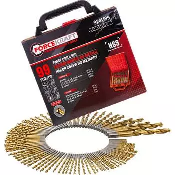 Набор сверл по металлу Forcekraft FK-924U99(51910)