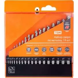 Набор сверл по металлу TDM ELECTRIC Рубин SQ1093-0102