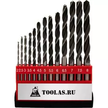 Набор сверл по металлу TOOLAS 13008