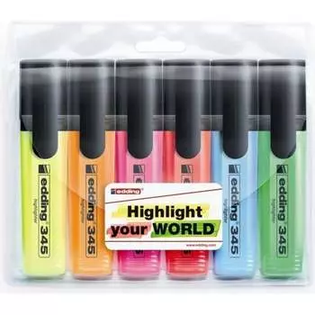 Набор текстовыделителей EDDING 345 E-345#6S