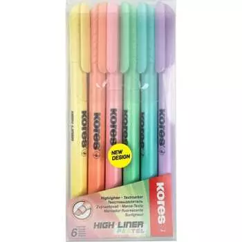 Набор текстовыделителей Kores High Liner Pastel 1336208