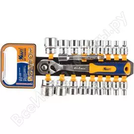 Набор торцевых головок и принадлежностей (20 шт; 1/2" dr; 8-32 мм) kraft kt 700690