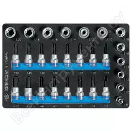 Набор торцевых насадок и головок KING TONY 9-7128PRV