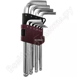 Набор торцевых шестигранных ключей THORVIK HKB10S 53076