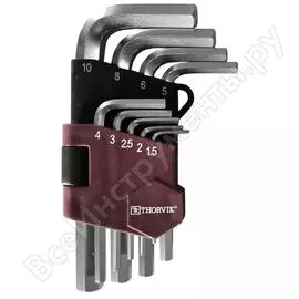 Набор торцевых шестигранных коротких ключей THORVIK HKS9S 53021