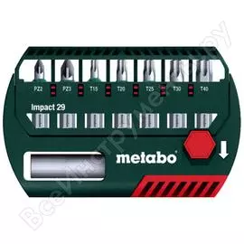 Набор ударных бит impact (8 шт., длина 29 мм) metabo 628849000