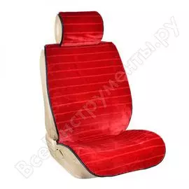 Накидка сиденья skyway arctic меховая, искусственный мутон, 2 предмета, красный, полоска s03001033