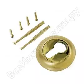 Накладка на цилиндр к ручкам renz латунь мат. светлая - латунь блест. светл. inet 08 sb/pb