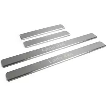 Накладки на пороги для Lada 4x4 5-дв. 1995-н.в Rival NP.6006.3