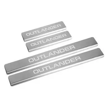 Накладки порогов Mitsubishi Outlander 2005-2012 AutoMax AMMIOUT01