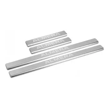 Накладки порогов Nissan Almera 2012-2018 AutoMax AMNIALM01